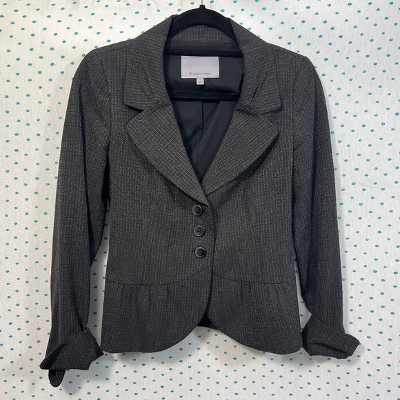 Classiques Entier Gray V-Neck 3 Button Collared Blazer - Picture 1 of 6